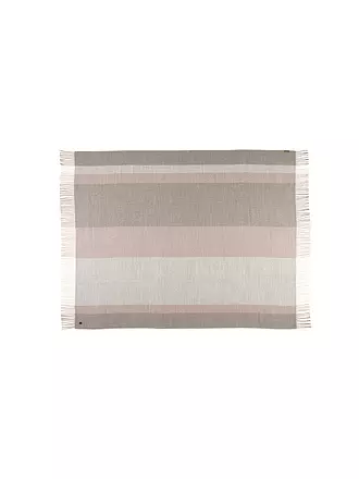 WEICH COUTURE ALPACA | Couverture en fibres nobles BORREA 130x180cm Gris foncé | camel